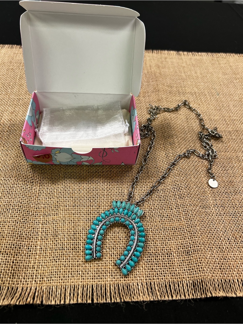 Plunder Turquoise Horseshoe Pendant Necklace